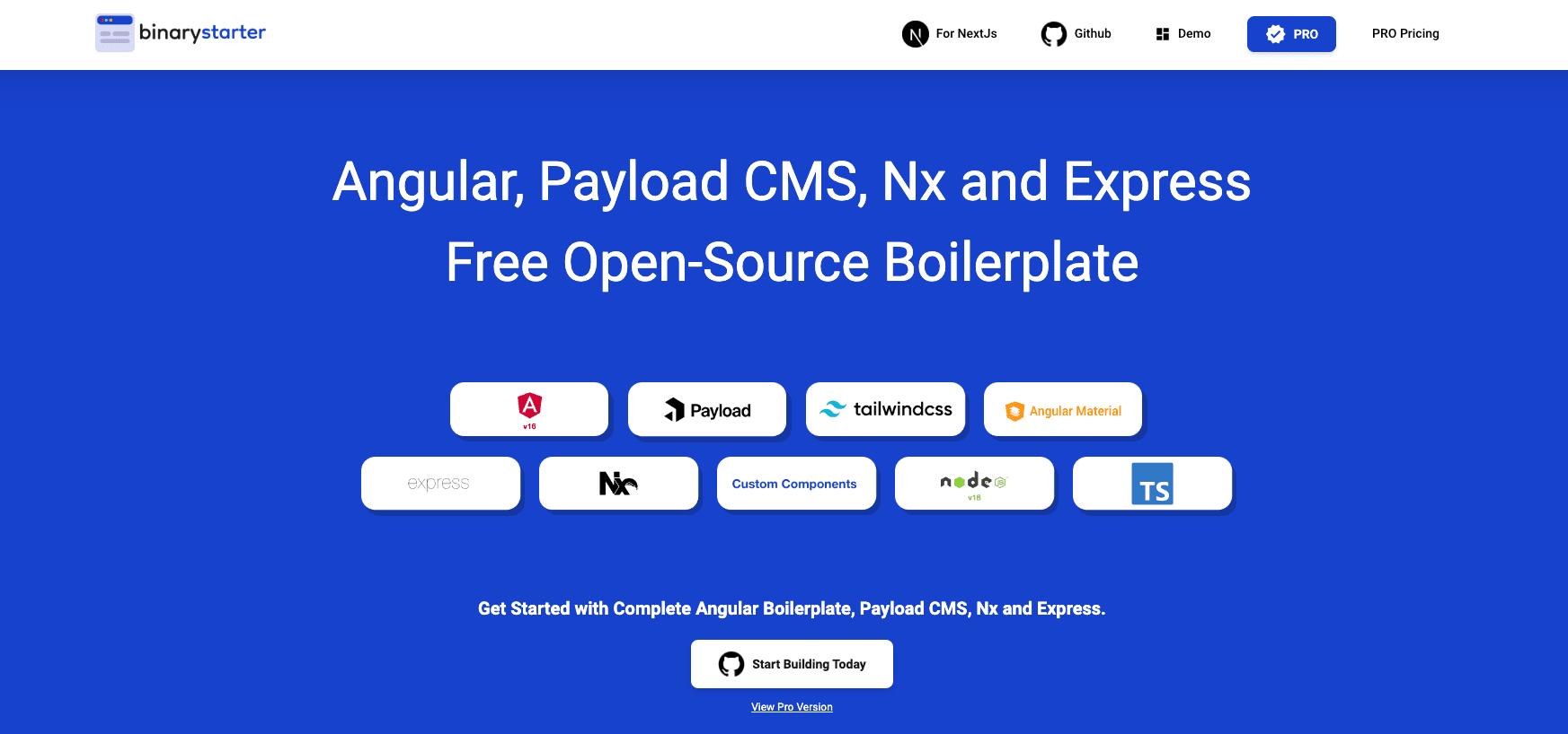 Open-Source Angular 16, Payload CMS, Full Stack Web App Boilerplate cover image