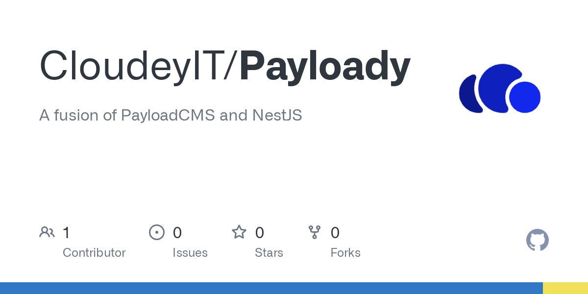 GitHub - CloudeyIT/Payloady: A fusion of PayloadCMS and NestJS cover image