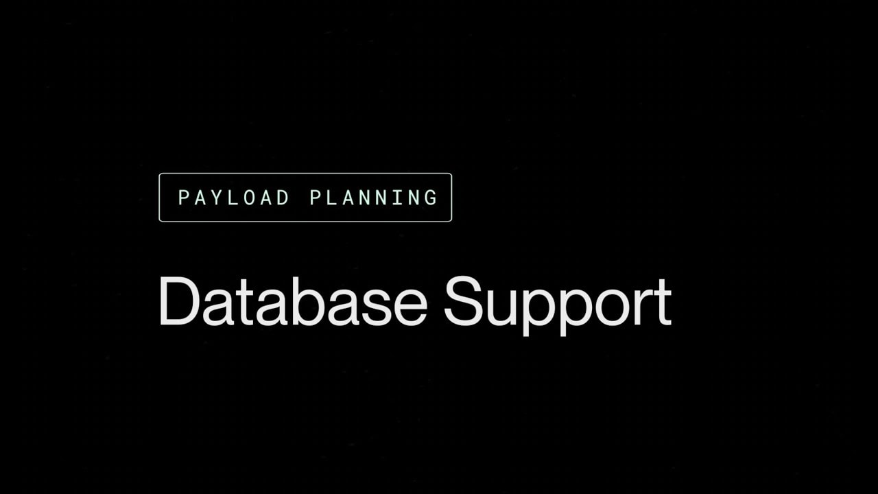 Payload Planning: Database Support cover image